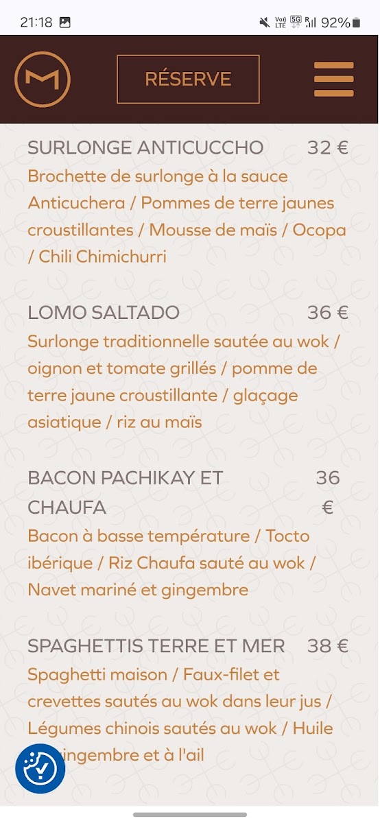 Menu - Maymanta | Barcelona photo 5